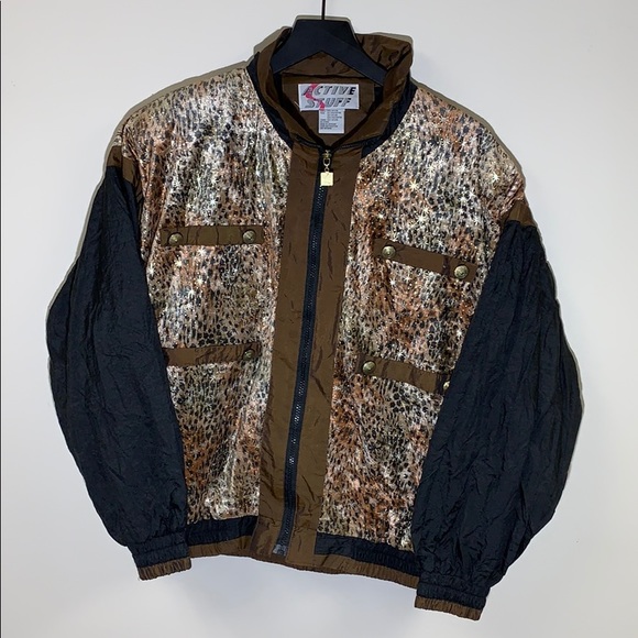 Vintage Jackets & Blazers - Vtg Cheetah Print Windbreaker